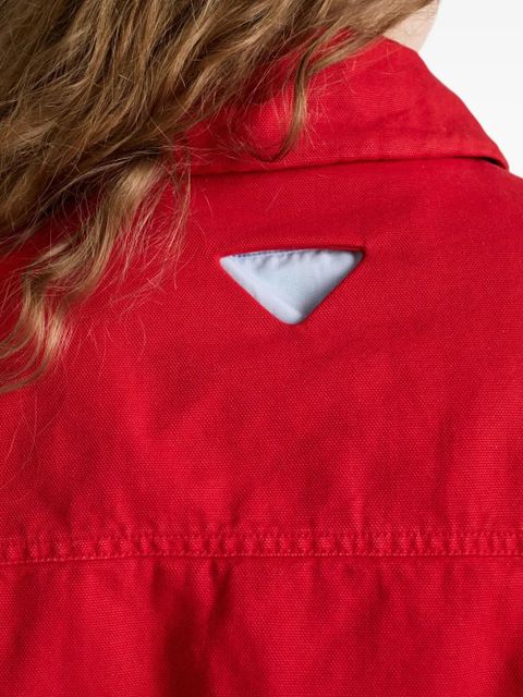 Prada Red denim bomber jacket