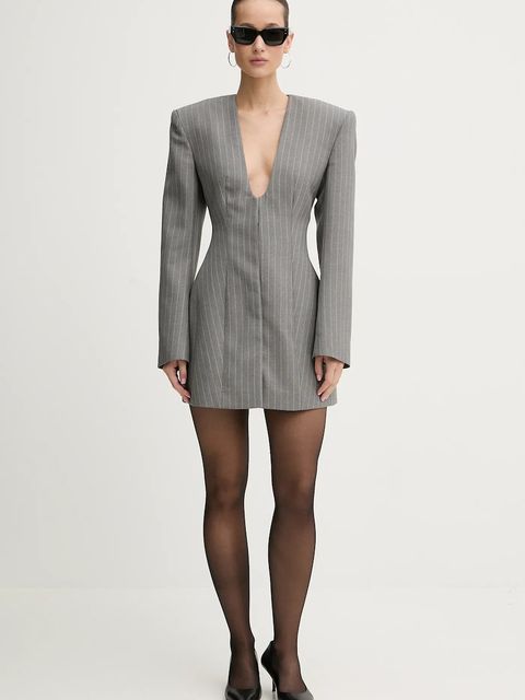 La Mania marynarka wełniana SELVIE kolor szary jednorzędowa wzorzysta SELVIE - zdjęcie produktu nr 2