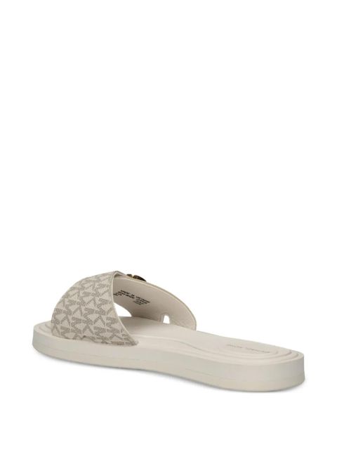 Michael Kors logo detail buckle slides - Neutrals