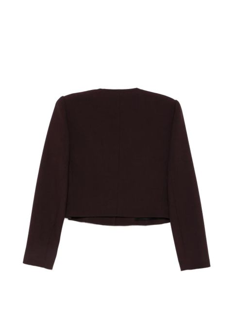 Chloé collarless cropped jacket - Purple