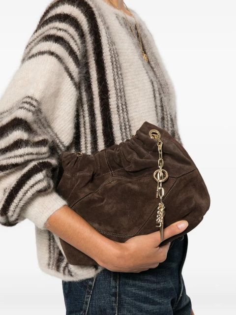 Ba&Sh mini June suede tote bag - Brown