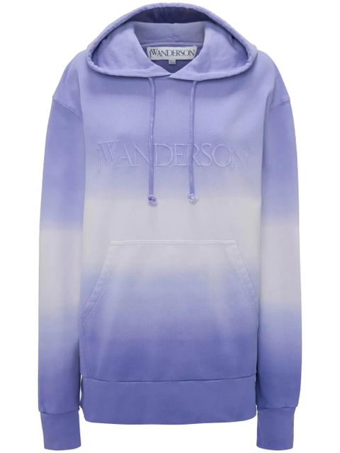 JW Anderson logo-embroidered gradient hoodie - Purple - zdjęcie produktu nr 1