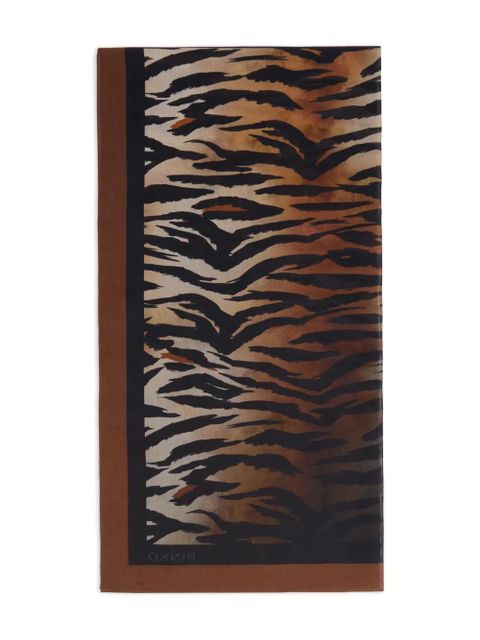 PINKO animal-print scarf - Black