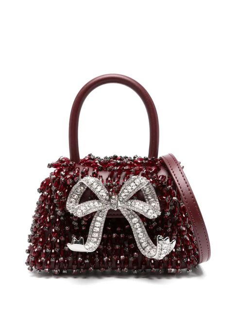 Self-Portrait crystal-embellished mini bag - Red - zdjęcie produktu nr 1
