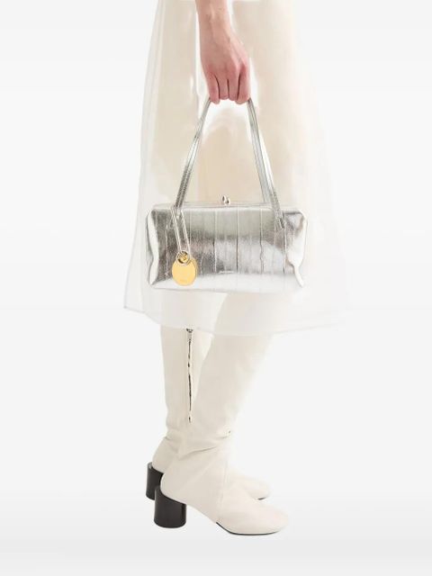 Jil Sander round-pendant keyring - Silver