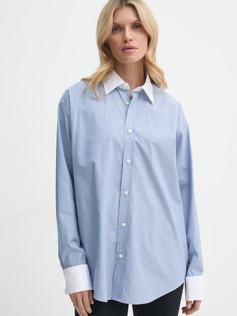 Filippa K koszula bawełniana damska kolor niebieski relaxed z kołnierzykiem klasycznym 31105 - zdjęcie produktu nr 1