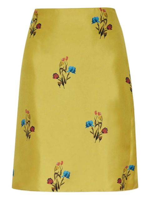 Marni floral-print silk skirt - Yellow - zdjęcie produktu nr 1