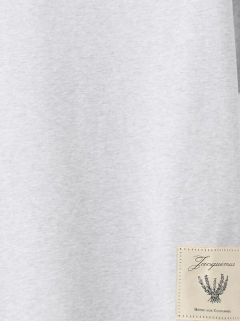Jacquemus embroidered-logo T-shirt - Grey - zdjęcie produktu nr 2