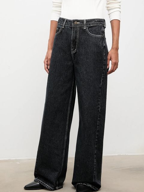 Answear.LAB jeansy damskie kolor granatowy