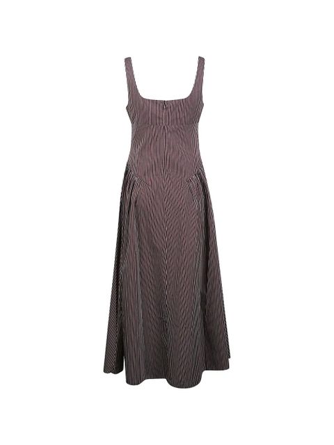 Faithfull the Brand Olas pinstripe cotton midi dress - Brown - zdjęcie produktu nr 2