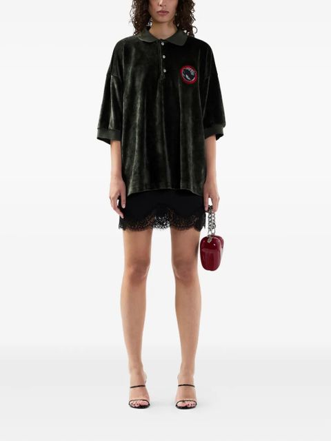 GCDS logo-patch polo shirt - Green