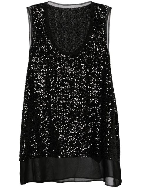Comme Des Garçons sequin-embelished tank top - Black - zdjęcie produktu nr 1