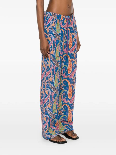 ETRO paisley-print palazzo pants - Blue