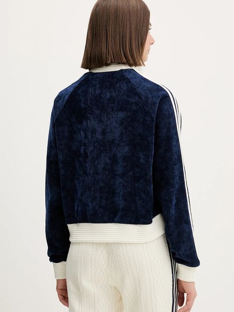 adidas Originals bluza Velour damska kolor granatowy z aplikacją KS7779