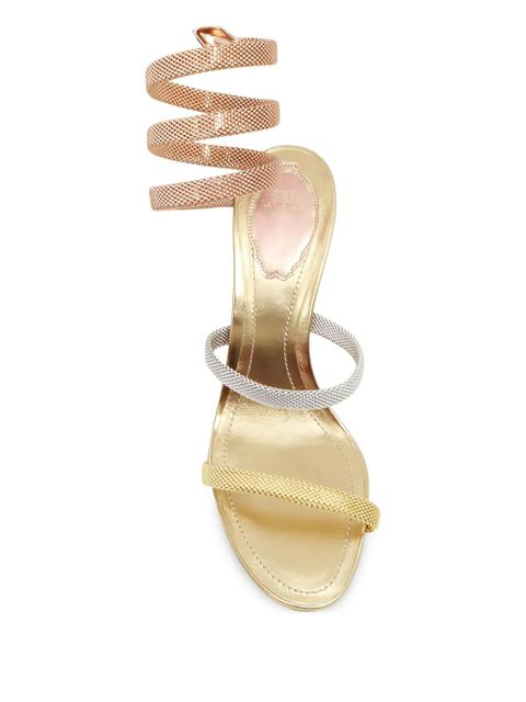 René Caovilla 80mm Trigold Cleo snake-wrap sandals