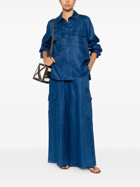 Weekend Max Mara Ifinale wide-leg cargo pants - Blue - zdjęcie produktu nr 2