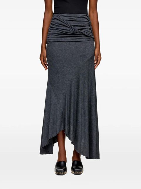 GANNI draped maxi skirt - Grey