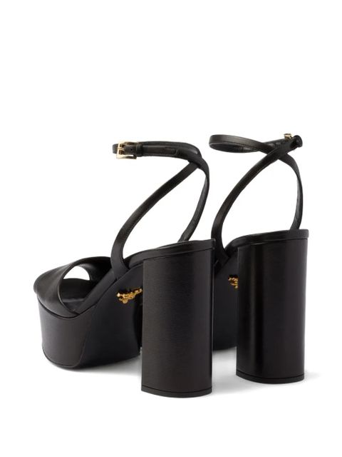 Prada 115mm ankle strap platform sandals - Black