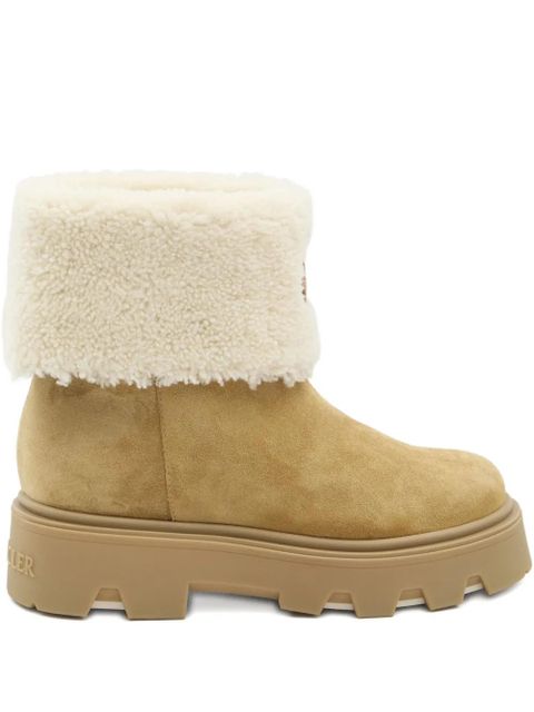 Moncler Aurea shearling logo patch boots - Neutrals - zdjęcie produktu nr 1