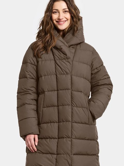 Didriksons kurtka NELLA kolor brązowy zimowa 505931