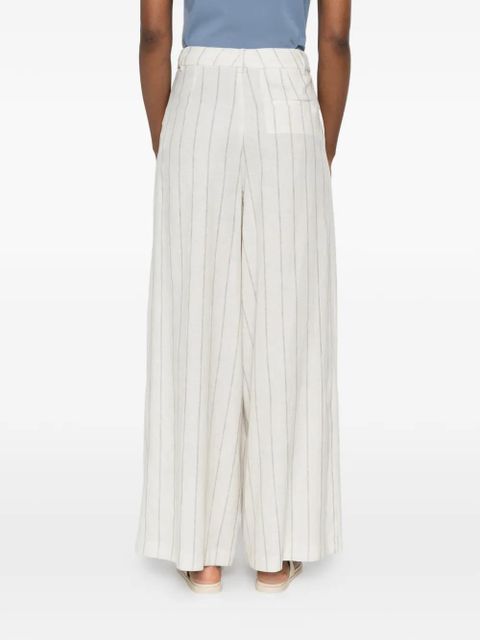 Eleh striped wide-leg trousers - Neutrals