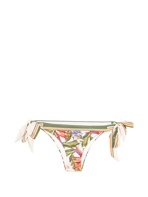 FARM Rio Strilitzia floral-print side-tie bikini bottoms - Neutrals - zdjęcie produktu nr 1
