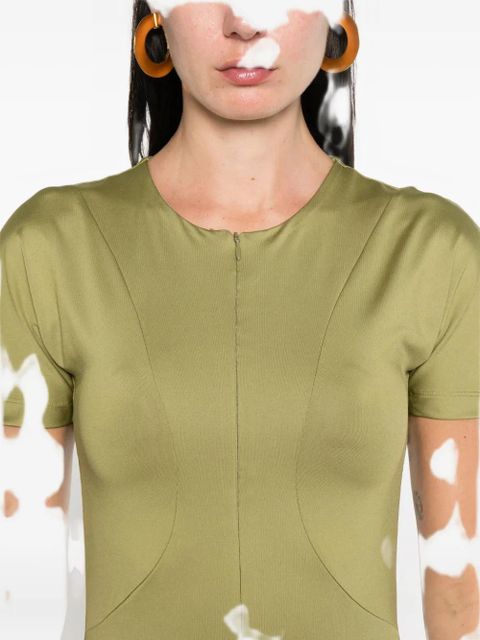 Victoria Beckham zip midi dress - Green
