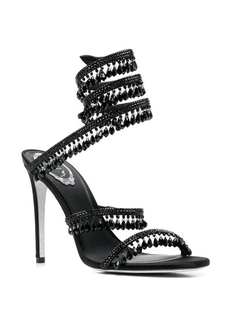 René Caovilla Chandelier crystal-embellished sandals - Black - zdjęcie produktu nr 2
