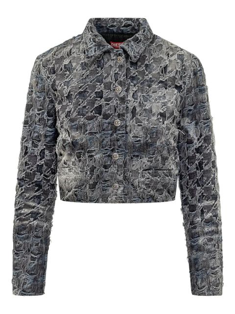 Diesel frayed denim jacket - Black - zdjęcie produktu nr 1