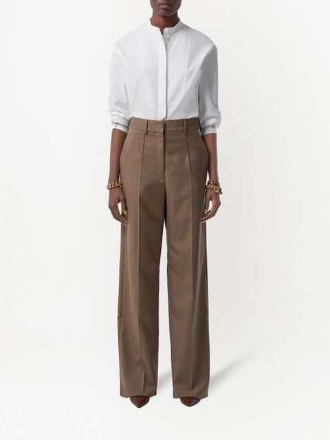 Burberry monogram-motif cotton shirt - White