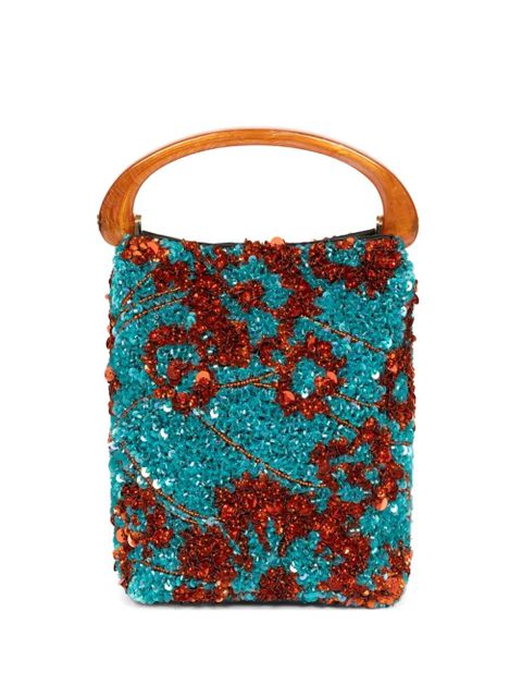 DRIES VAN NOTEN embellished handle bag - Blue - zdjęcie produktu nr 1
