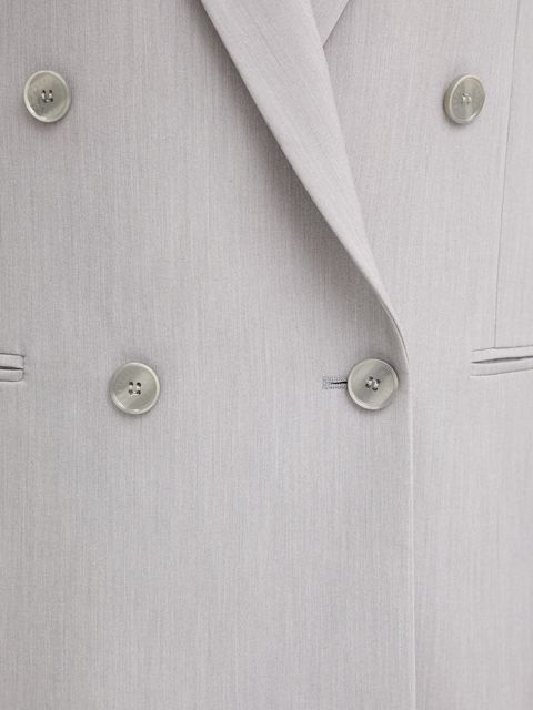 Patrizia Pepe marynarka kolor szary dwurzędowa gładka 2S1543 A498