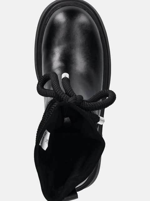 GOE botki damskie kolor czarny na płaskim obcasie SS2N4132 BLACK