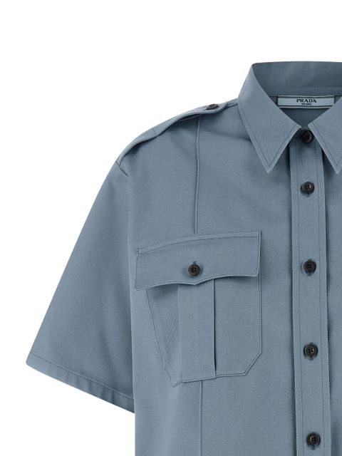 Prada buttoned flap-pocket shirt - Blue