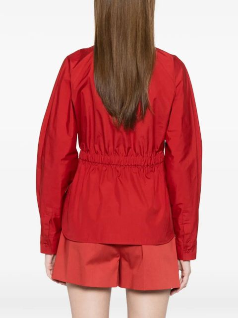 Max Mara drawstring collared shirt