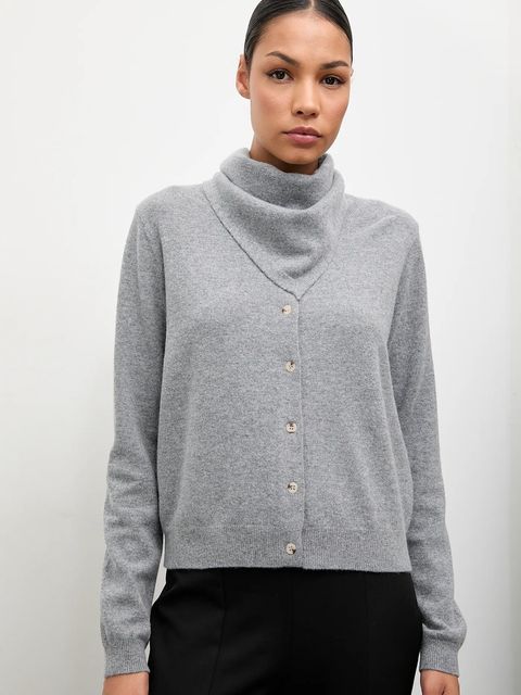 Answear.LAB kardigan z wełny merino z apaszką - zdjęcie produktu nr 1