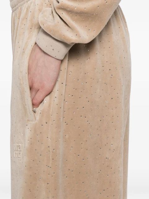 Alexander Wang crystal-embellished track pants - Neutrals