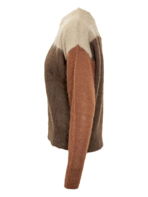 MARANT ÉTOILE colour-block long-sleeves sweater - Brown