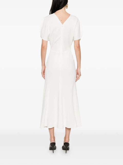Victoria Beckham gathered-waist midi dress - White