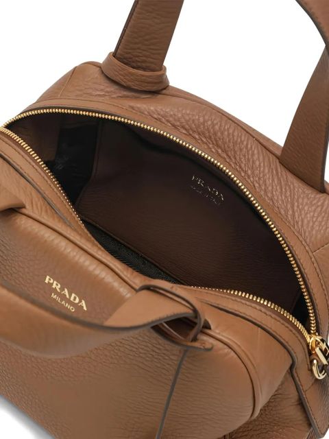Prada medium leather tote bag - Brown