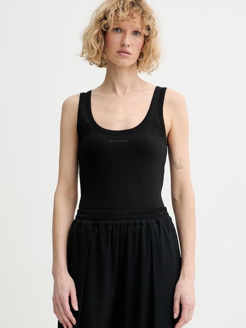 Calvin Klein top damski bawełniany z elastanem - zdjęcie produktu nr 1