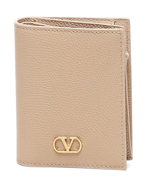 Valentino Garavani V-logo Signature leather wallet - Neutrals - zdjęcie produktu nr 1