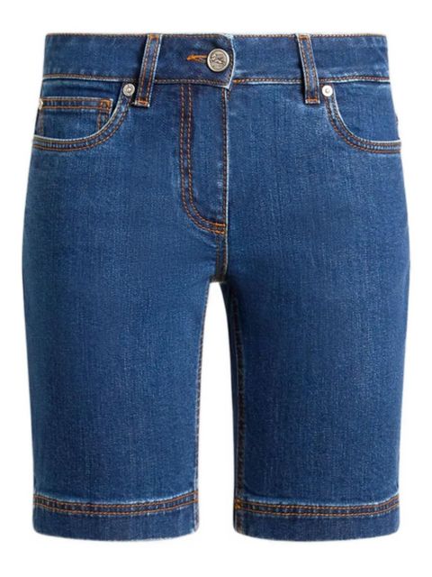 ETRO embroidered denim shorts - Blue - zdjęcie produktu nr 1