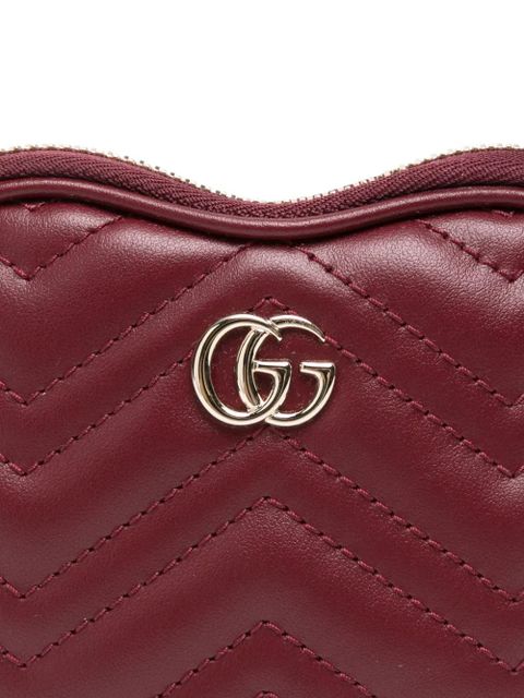 Gucci mini GG Marmont heart-shaped tote bag - Red