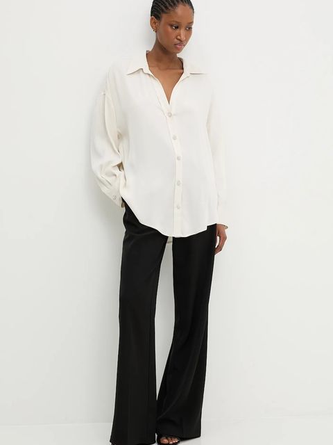 Answear.LAB koszula damska kolor biały relaxed z kołnierzykiem klasycznym