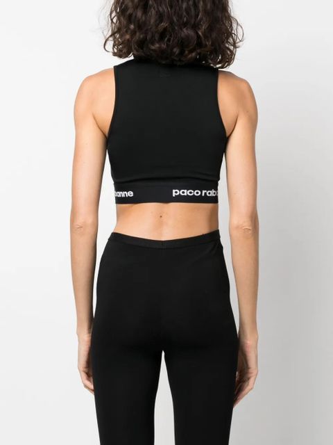 Rabanne Jersey Bodyline sports bra - Black