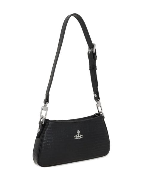 Vivienne Westwood Tasha crocodile-embossed shoulder bag - Black - zdjęcie produktu nr 2