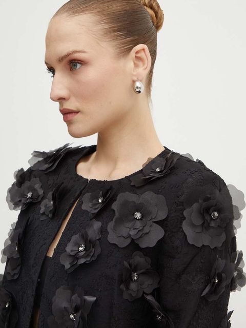 Custommade marynarka Genieve kolor czarny jednorzędowa 999334808