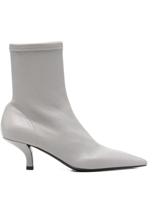 TOTEME pointed-toe leather boots - Grey - zdjęcie produktu nr 1