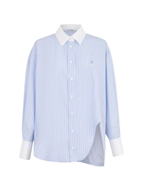 The Attico striped asymmetric shirt - Blue - zdjęcie produktu nr 1
